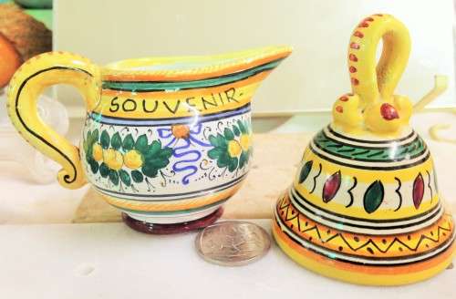 1 JUG + BELL Made in ITALY ROMA Souvenir