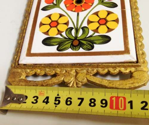 TRIVET CAST METAL *TILE repair*GREAT COUNTRY HOME DECOR*L@@KatMy*BUYNow*NO WAITING