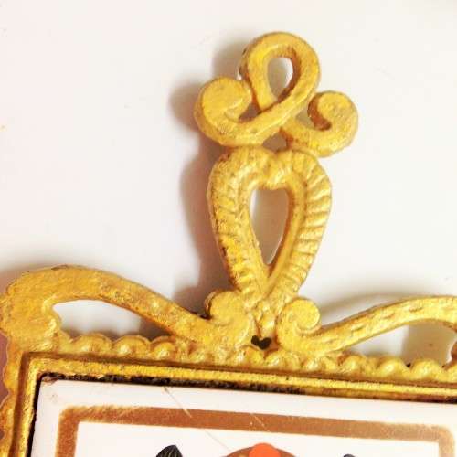 TRIVET CAST METAL *TILE repair*GREAT COUNTRY HOME DECOR*L@@KatMy*BUYNow*NO WAITING