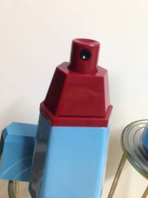 Perfume Bottle - BLUE  MILK GLASS `LOU-LOU`BOTTLE Empty