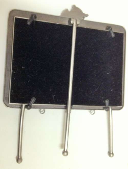 PHOTO FRAME - Brushed Metal Script New Baby has glass