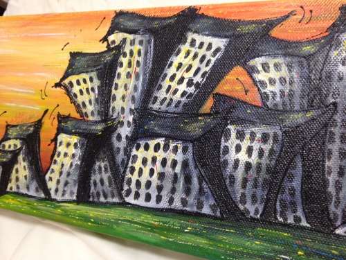 Urban Flats Building Painting FAB Colour Humorous