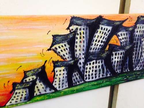 Urban Flats Building Painting FAB Colour Humorous