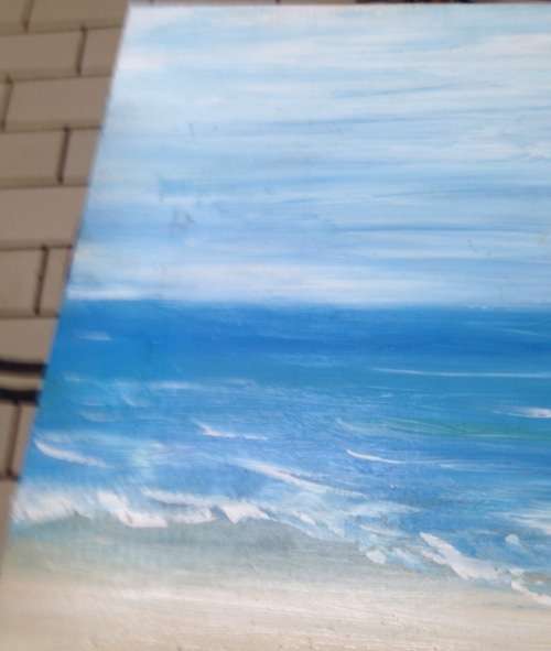 Painting  Oil  *Sea Scape *Beautiful ready to hang 60cm X 40 cm X 2cm