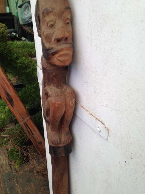Walking Stick Man Facial details +boot bottom hand carved Look at my Buy Now listings No Waiting