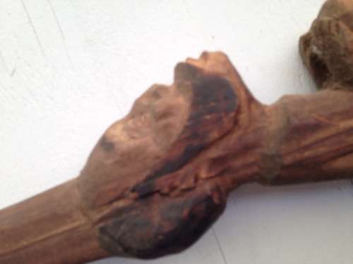 Walking Stick Man Facial details +boot bottom hand carved Look at my Buy Now listings No Waiting