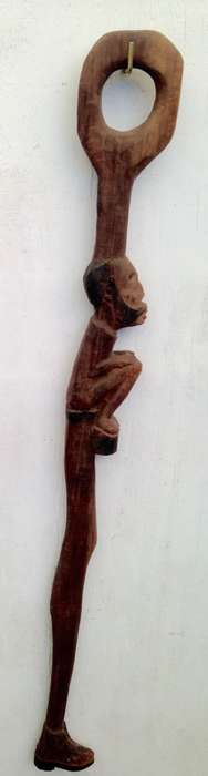 Walking Stick Man Facial details +boot bottom hand carved Look at my Buy Now listings No Waiting