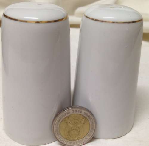 2 Condiment Shakers Salts British Souvenirs LOOK At My BUY NOW Listings NO WAITING