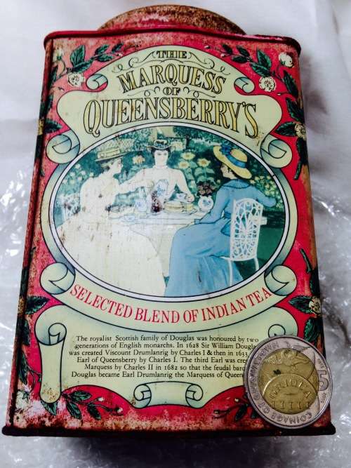 Tea Tin MARQUESS of QUEENSBERRYS selected Blend of Indian look at All My BUY NOW*NO WAITING