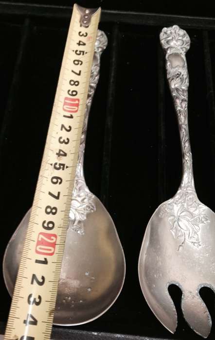 Salad Servers - EPNS Ornate made in Italy in a box LOOK At All My BUY NOW listings NO WAITING
