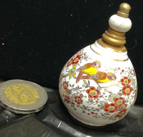 1xTERRACOTTA Ceramicbox24K GOLD TRIM+Greek empty 1ceramic perfume bottle