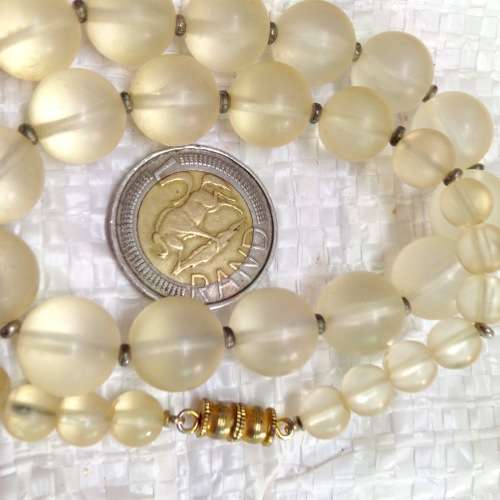 Necklace 1950s Clear Bubble Lucite Beads LOOK At My BUY NOW items NO WAITING