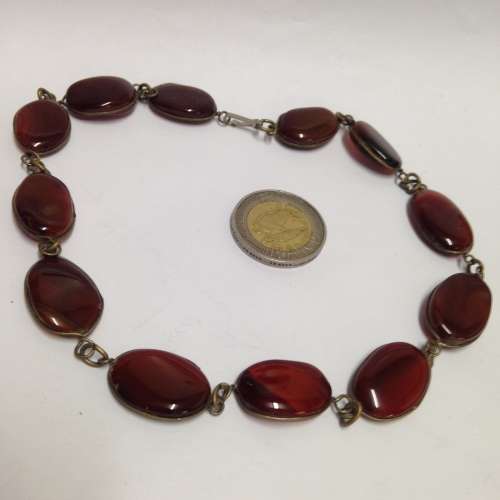 NECKLACE AGATE-12 Genuine Semi Precious Gem Stoneones
