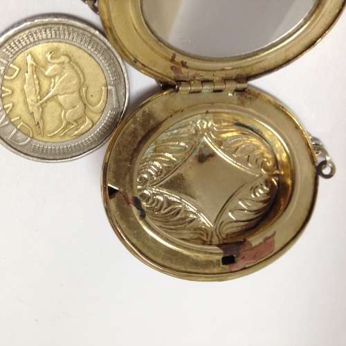 LOCKET+CHAINhasMIRROR plate Loss No Catch Look at My BUY NOW Listings NO WAITING