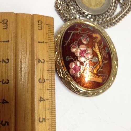 LOCKET+CHAINhasMIRROR plate Loss No Catch Look at My BUY NOW Listings NO WAITING