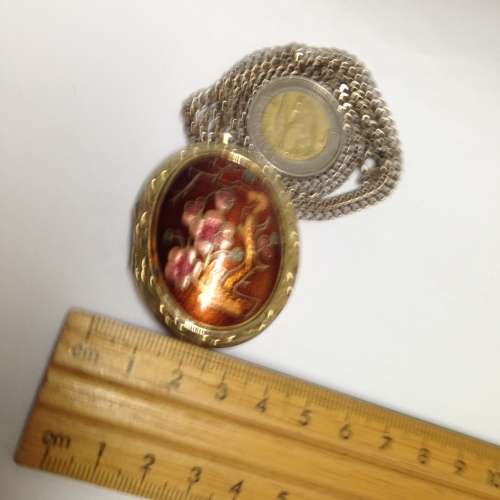 LOCKET+CHAINhasMIRROR plate Loss No Catch Look at My BUY NOW Listings NO WAITING
