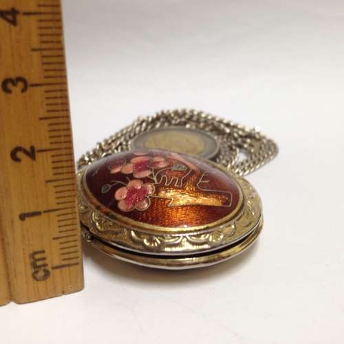 LOCKET+CHAINhasMIRROR plate Loss No Catch Look at My BUY NOW Listings NO WAITING