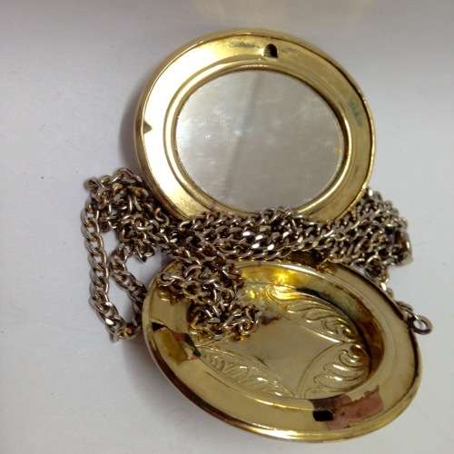 LOCKET+CHAINhasMIRROR plate Loss No Catch Look at My BUY NOW Listings NO WAITING