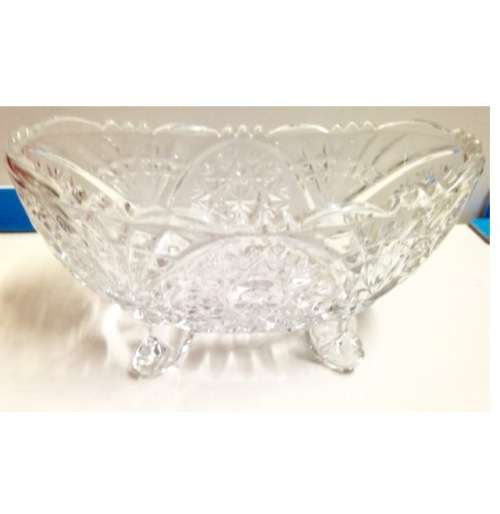 Vase Cut Glass Crystal Snail foot bowl