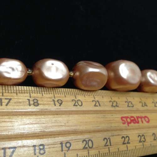 Necklace 1950,  Baroque Pearls Graduating acrylic beads
