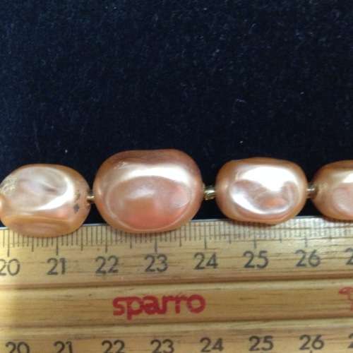 Necklace 1950,  Baroque Pearls Graduating acrylic beads