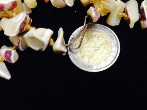 Coral choker  NECKLACE ` ORGANIC ` CHUNKY SOLID Chips -Pretty