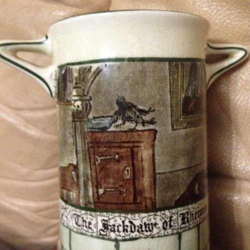 Royal Doulton Vase ceramic circa 1930 series ware`The Jackdaw Of Rheims`