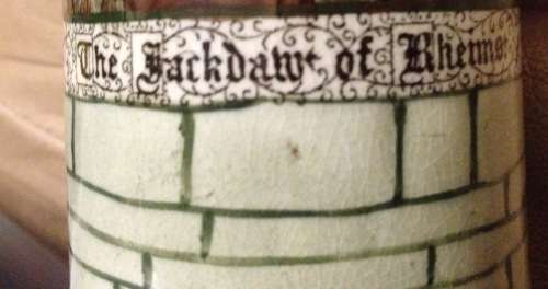 Royal Doulton Vase ceramic circa 1930 series ware`The Jackdaw Of Rheims`
