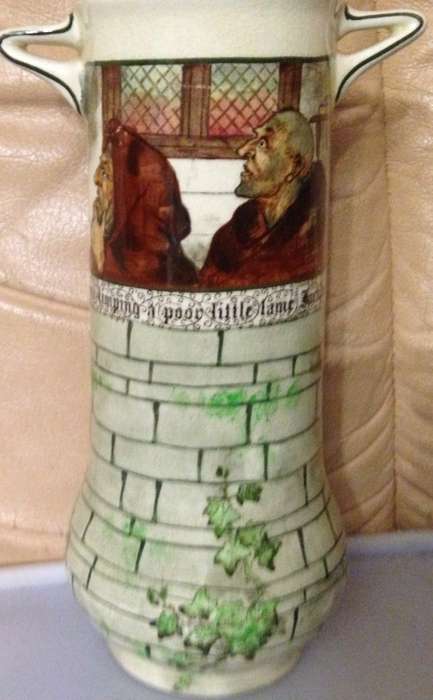Royal Doulton Vase ceramic circa 1930 series ware`The Jackdaw Of Rheims`
