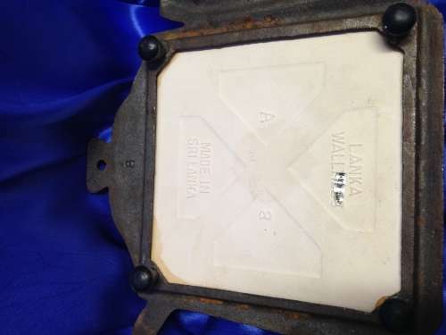 Trivet cast iron Delft tile blue on White Shape of Tea Pot