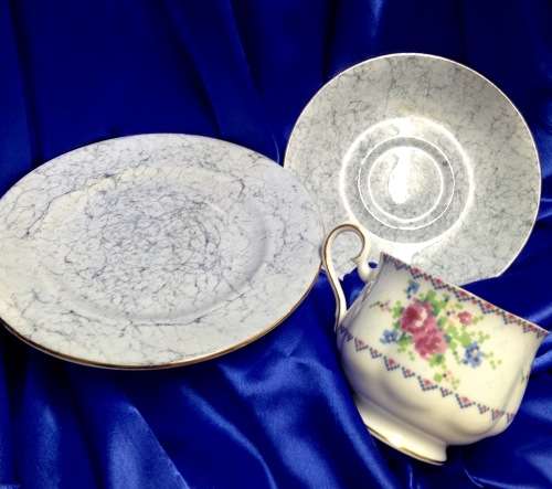Royal Albert mix Petit cup Gossamer saucer+cake SIDE plate LOOK at My BUY Now listings No WAITING