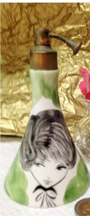 ITALIAN Lady on  Perfume BOTTLES empty 1 Ceramic no pump