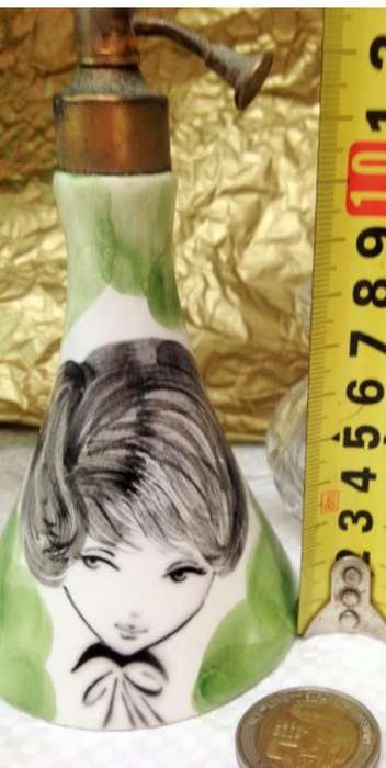 ITALIAN Lady on  Perfume BOTTLES empty 1 Ceramic no pump