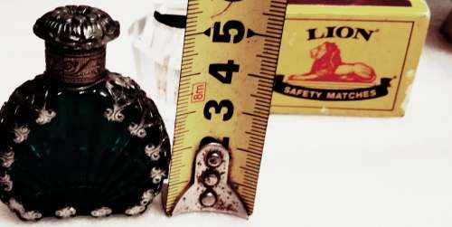 Bohemian Perfume Bottle Rhinestone Crystal Mesh Hand Crafted Czechoslovakia