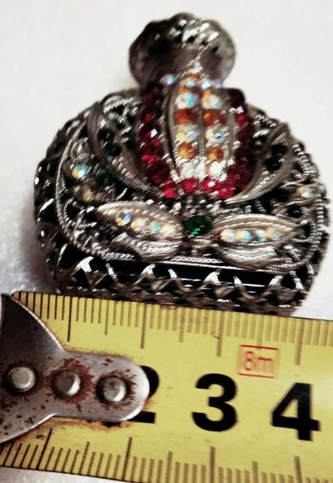 Bohemian Perfume Bottle Rhinestone Crystal Mesh Hand Crafted Czechoslovakia