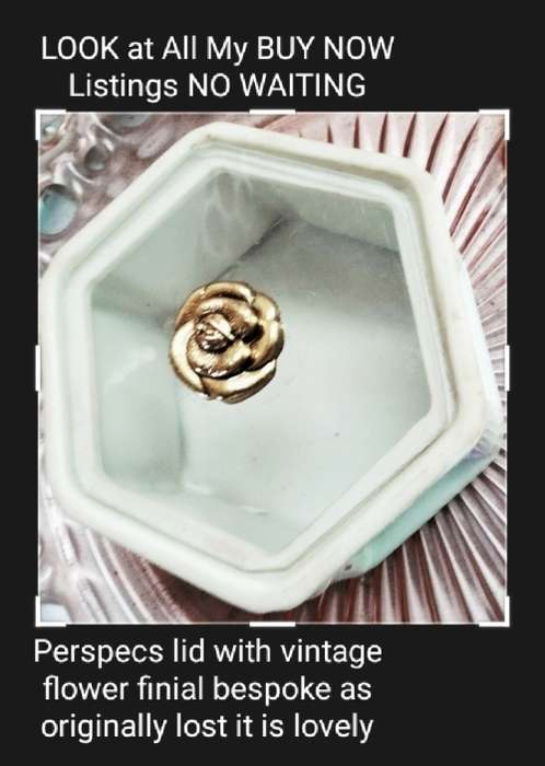 Elizabeth Arden COLLECTIBLES Powder Shaker*Hexagonal Box ceramic The Pavilion Brighton+cardboard box