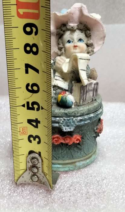 Pill box lift up hinged lid Girl Figurine Lovely LOOK At My BUY NOW Listing NO WAITING