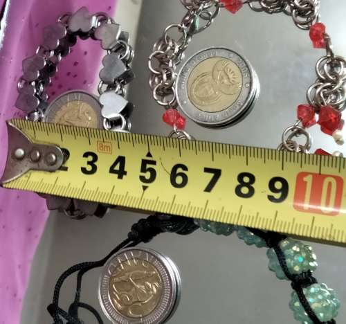 4 bracelets Artisinal 3 mix cord  beads  base metal charms Crylic crystals spacer all one bid