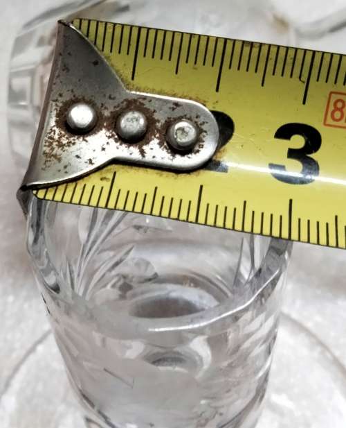 VASES POSY- 2  Rose pattern CRYSTAL cut glass Edge design 1 pedestal  base EXQUISITE
