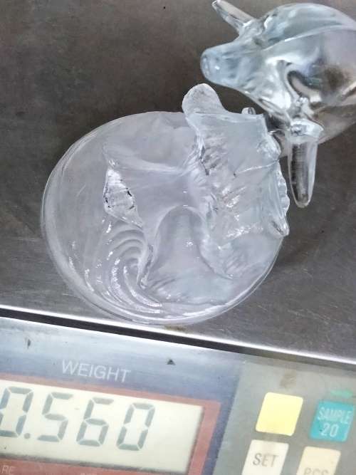 Cristal d' Arques dauphin dolphin CRYSTAL Frosted base+Clear top Look at my Buy Now items No Waiting