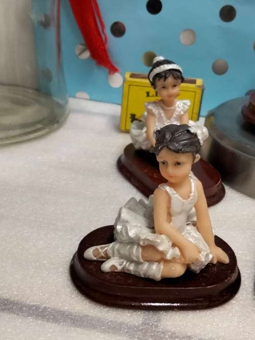 5 Ballerina figurine on plinth  composite - for 2 BID Look At My BUY NOW Listing NO WAITING