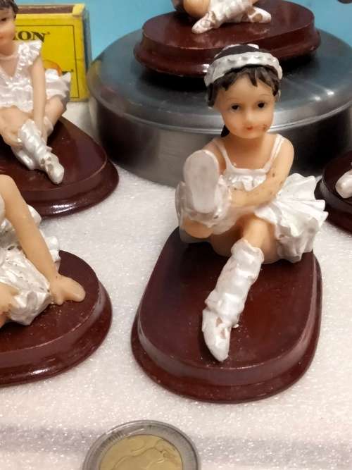 5 Ballerina figurine on plinth  composite - for 2 BID Look At My BUY NOW Listing NO WAITING