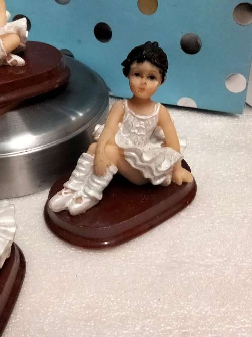 5 Ballerina figurine on plinth  composite - for 2 BID Look At My BUY NOW Listing NO WAITING