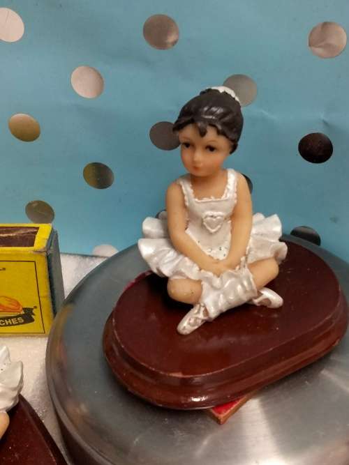 5 Ballerina figurine on plinth  composite - for 2 BID Look At My BUY NOW Listing NO WAITING