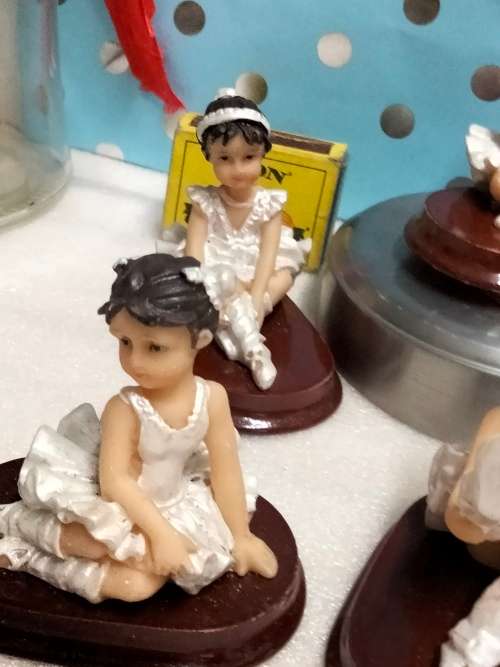 5 Ballerina figurine on plinth  composite - for 2 BID Look At My BUY NOW Listing NO WAITING