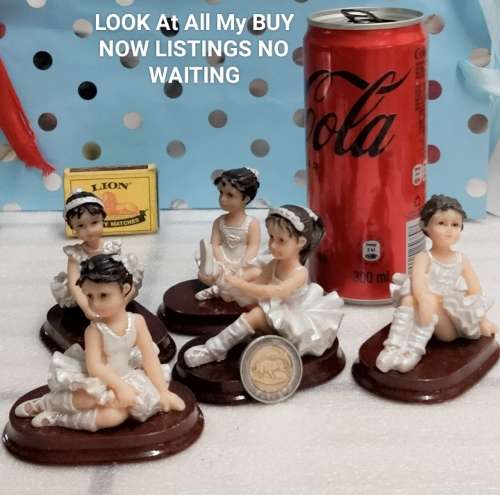 5 Ballerina figurine on plinth  composite - for 2 BID Look At My BUY NOW Listing NO WAITING
