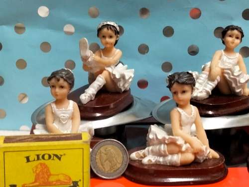 5 Ballerina figurine on plinth  composite - for 2 BID Look At My BUY NOW Listing NO WAITING
