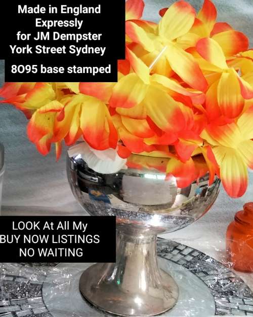 ROSE Bowl VASE made in England Expressly for JM Dempster 8095 York Street Sydney