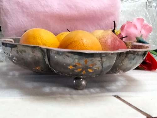 JAMES DIXON Centre piece bowl Scalloped+cut out distressed Look at my Buy Now listings No Waiting