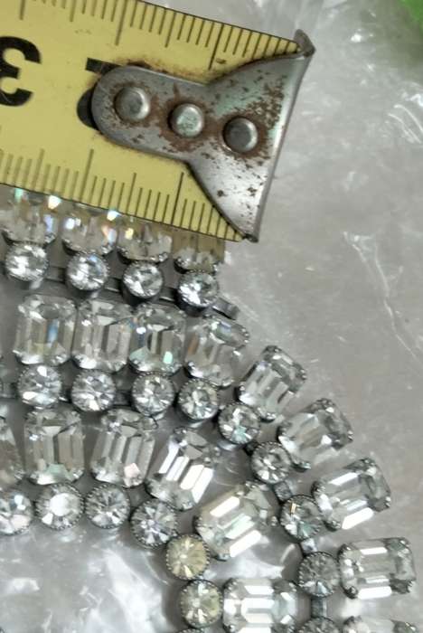 Necklace -Baguette circa1950~57 sq 58 Crystal Clasp damage LOOK At My BUY NOW - NO WAITING